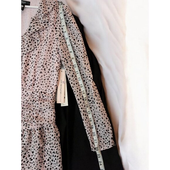 Aqua Asymmetrical Ruffle Dress Girls Pink and Black Printed from Bloomingdale's, - Picture 11 of 12